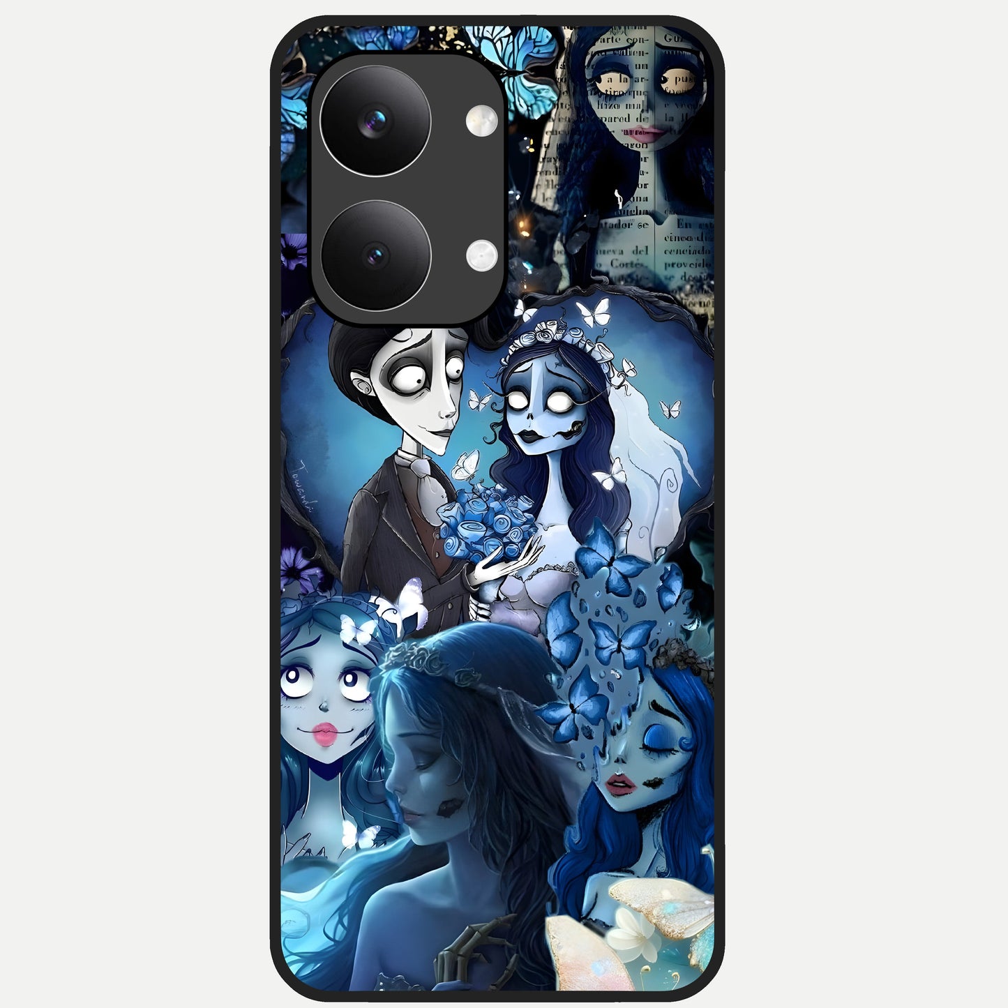  Butterfly Ghost Soul Glass Case For Poco X8 Pro Max back cover – full design glossy printed glass finish