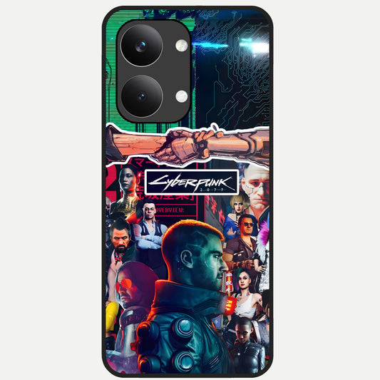  CYBERPUNK Legacy Glass Case For Poco X8 Pro Max back cover – full design glossy printed glass finish
