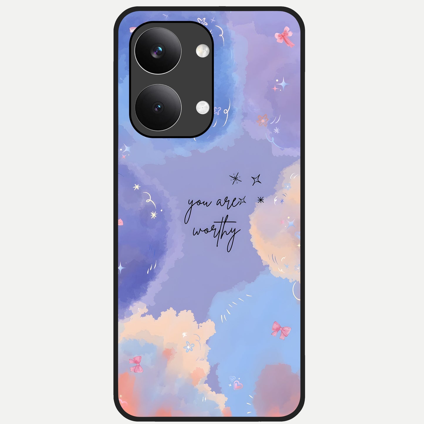  Celestial Cloud Magic Glass Case For Poco X8 Pro Max back cover – full design glossy printed glass finish