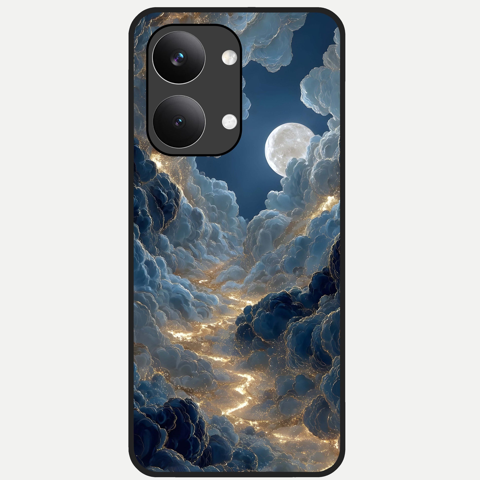  Celestial Cloud Road Glass Case For Poco X8 Pro Max back cover – full design glossy printed glass finish
