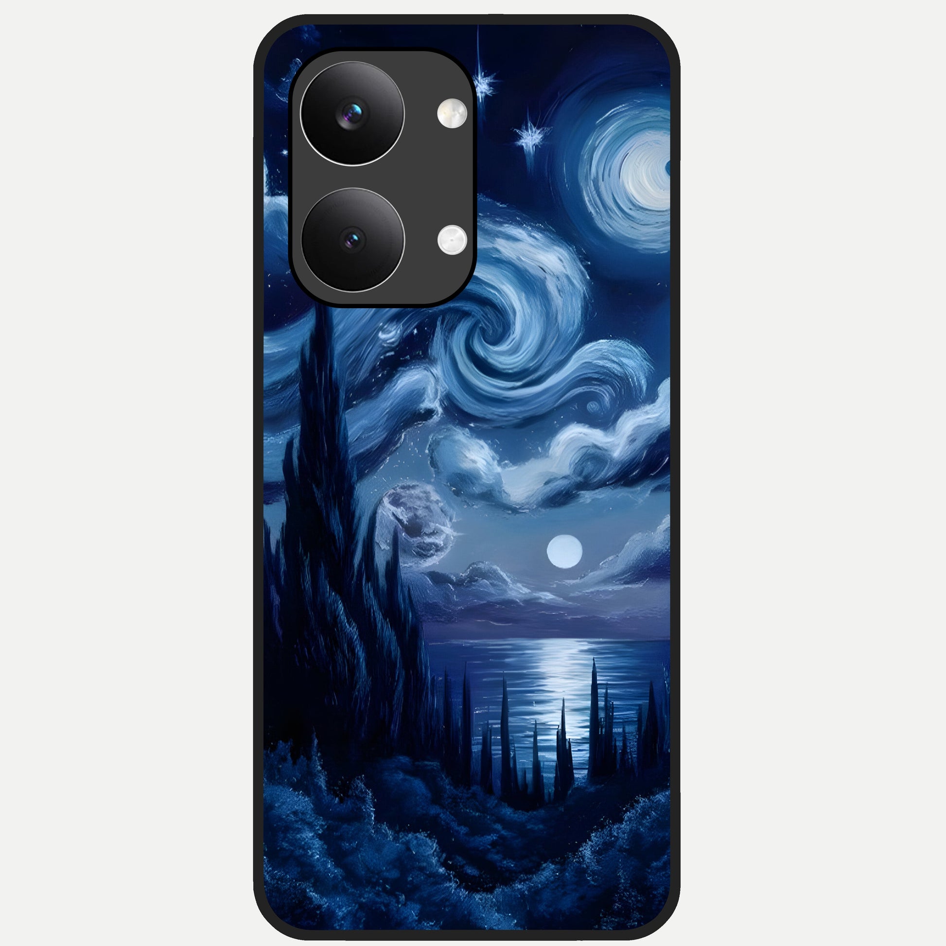  Celestial Dream Van Gogh Glass Case For Poco X8 Pro Max back cover – full design glossy printed glass finish