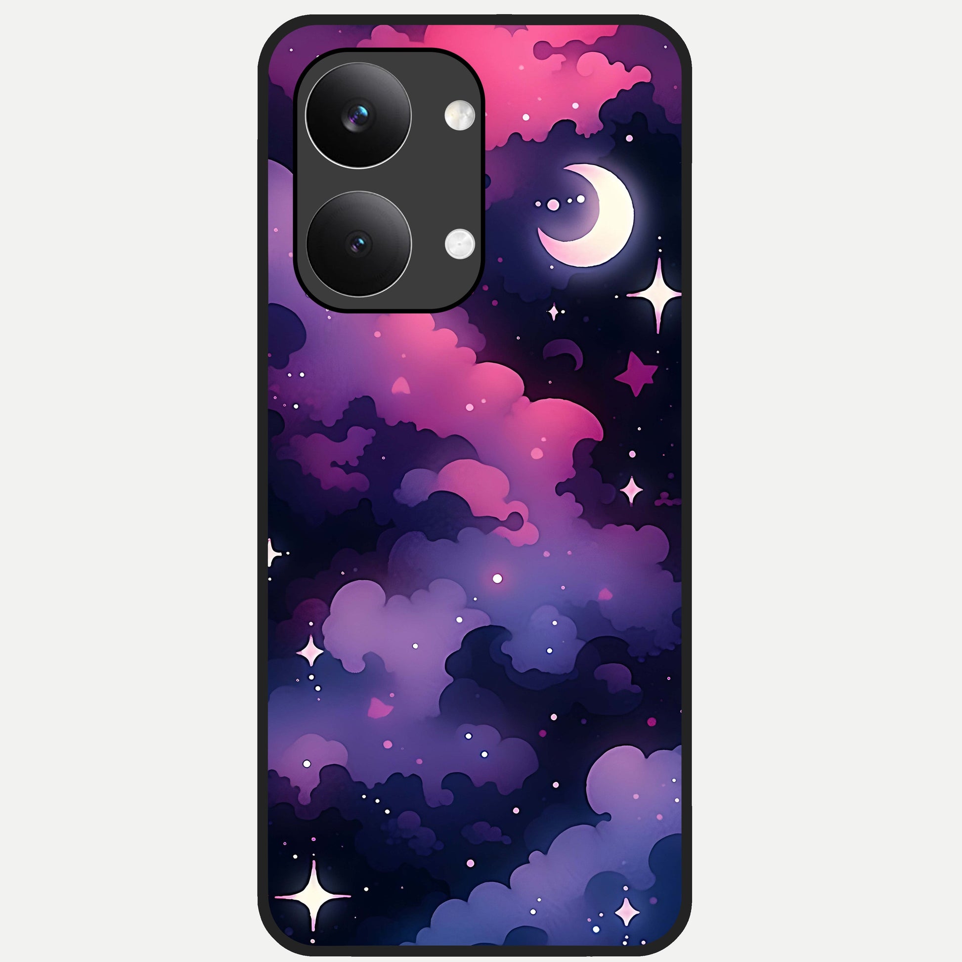  Celestial Moon Magic Glass Case For Poco X8 Pro Max back cover – full design glossy printed glass finish