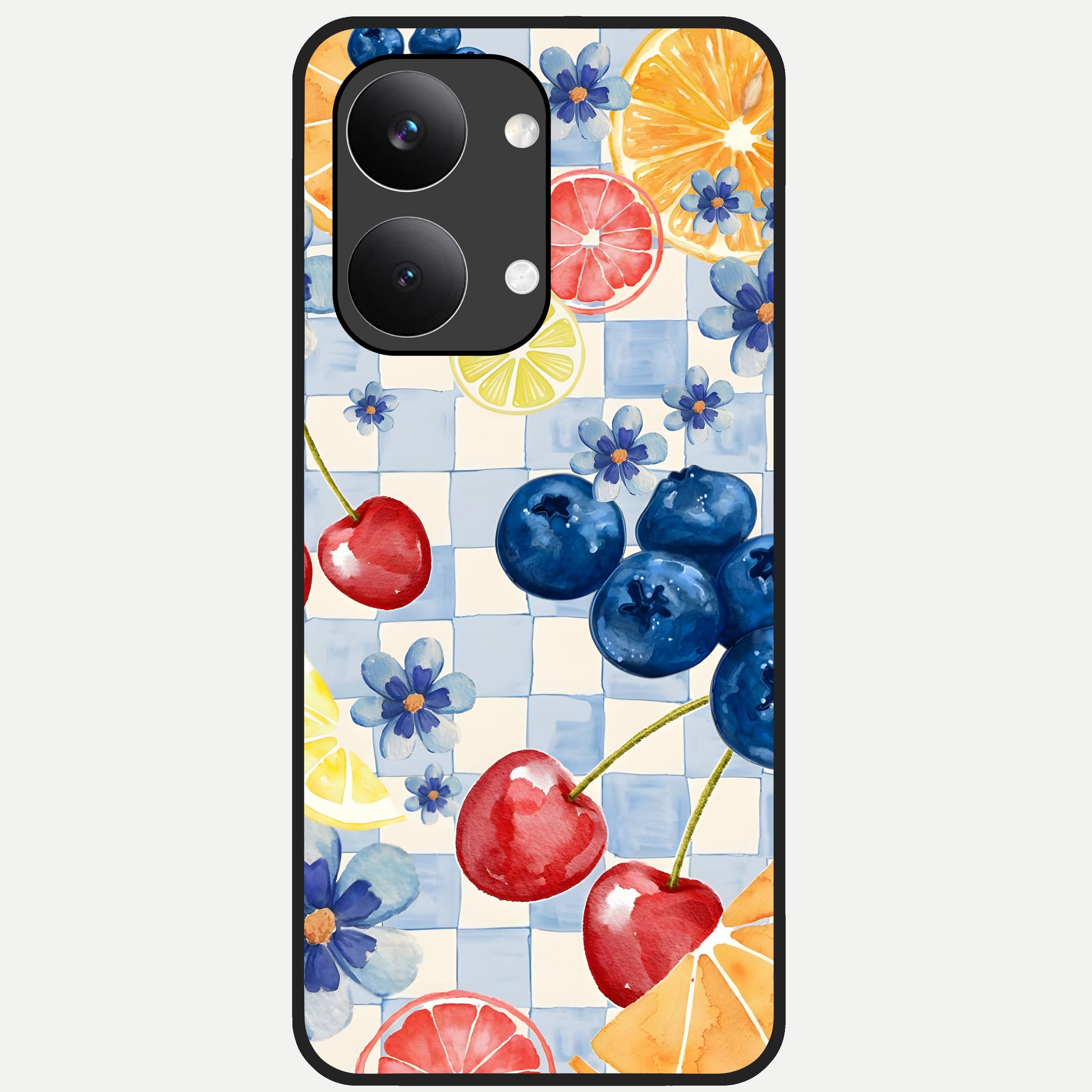  Citrus Bloom Joy Glass Case For Poco X8 Pro Max back cover – full design glossy printed glass finish