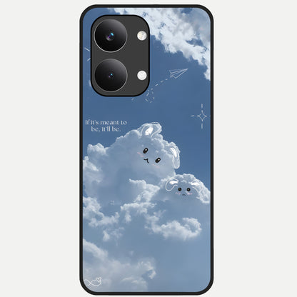 Cloud Bunny Dreams Glass Case For Poco X8 Pro Max back cover – full design glossy printed glass finish