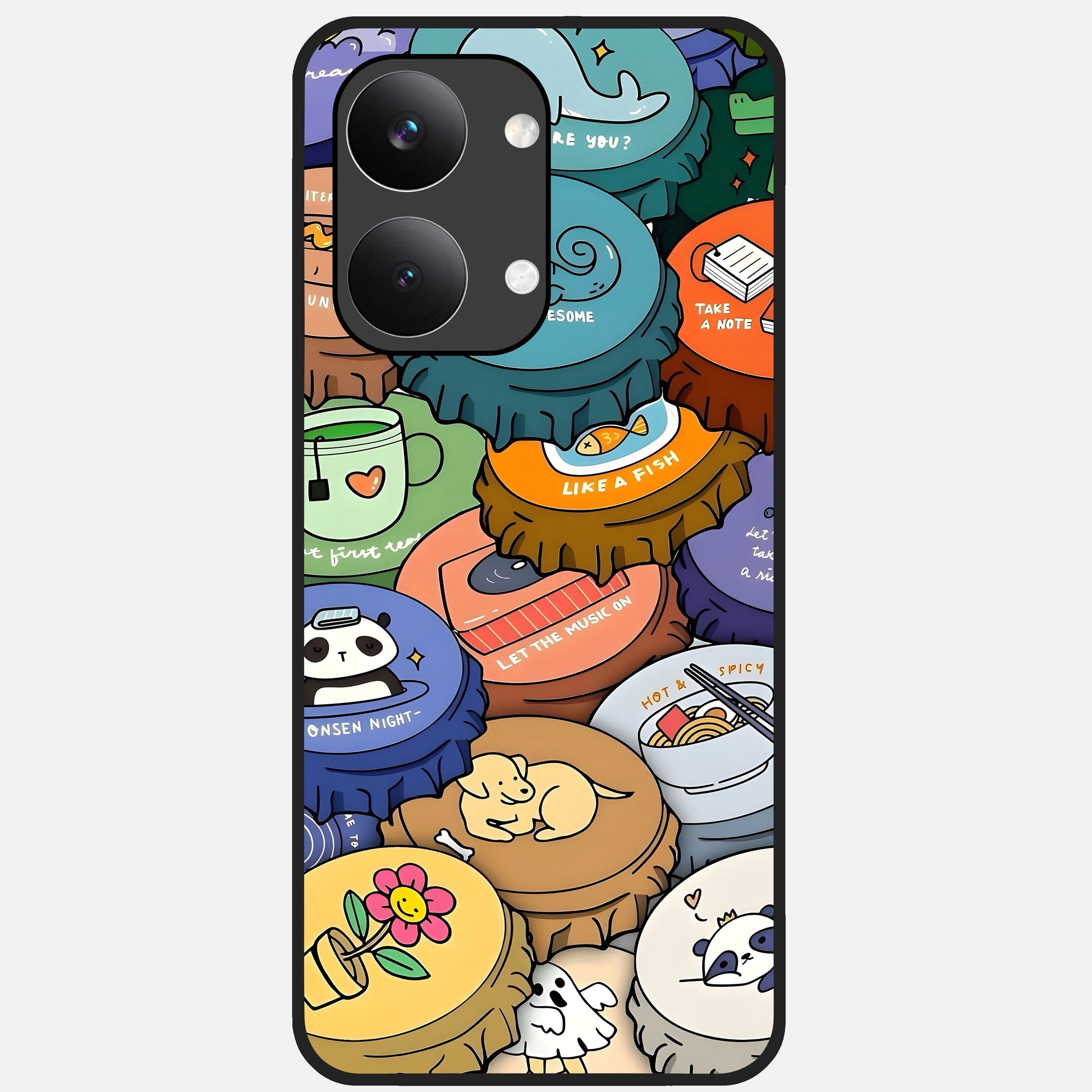  Coins Patterns Glass Case For Poco X8 Pro Max back cover – full design glossy printed glass finish