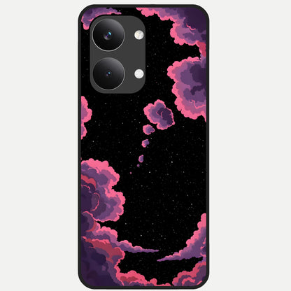  Cosmic Cloud Journey Glass Case For Poco X8 Pro Max back cover – full design glossy printed glass finish