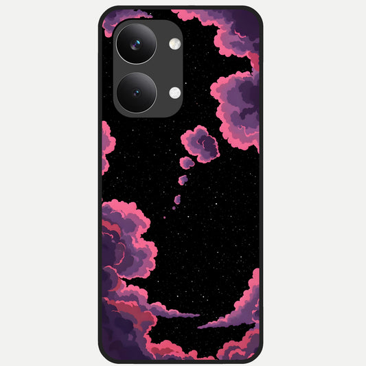  Cosmic Cloud Journey Glass Case For Poco X8 Pro Max back cover – full design glossy printed glass finish