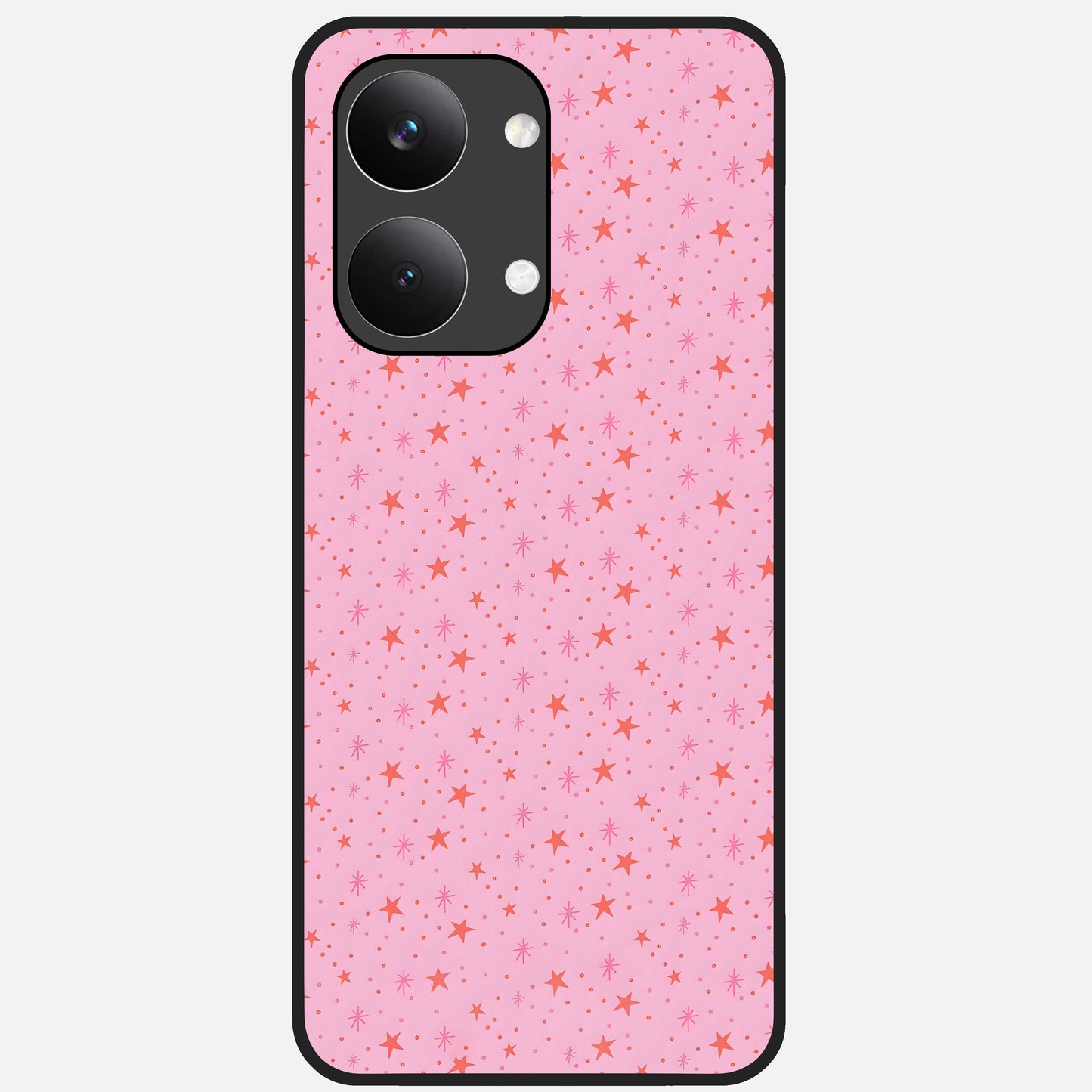  Cosmic Pink Sparkle Glass Case For Poco X8 Pro Max back cover – full design glossy printed glass finish