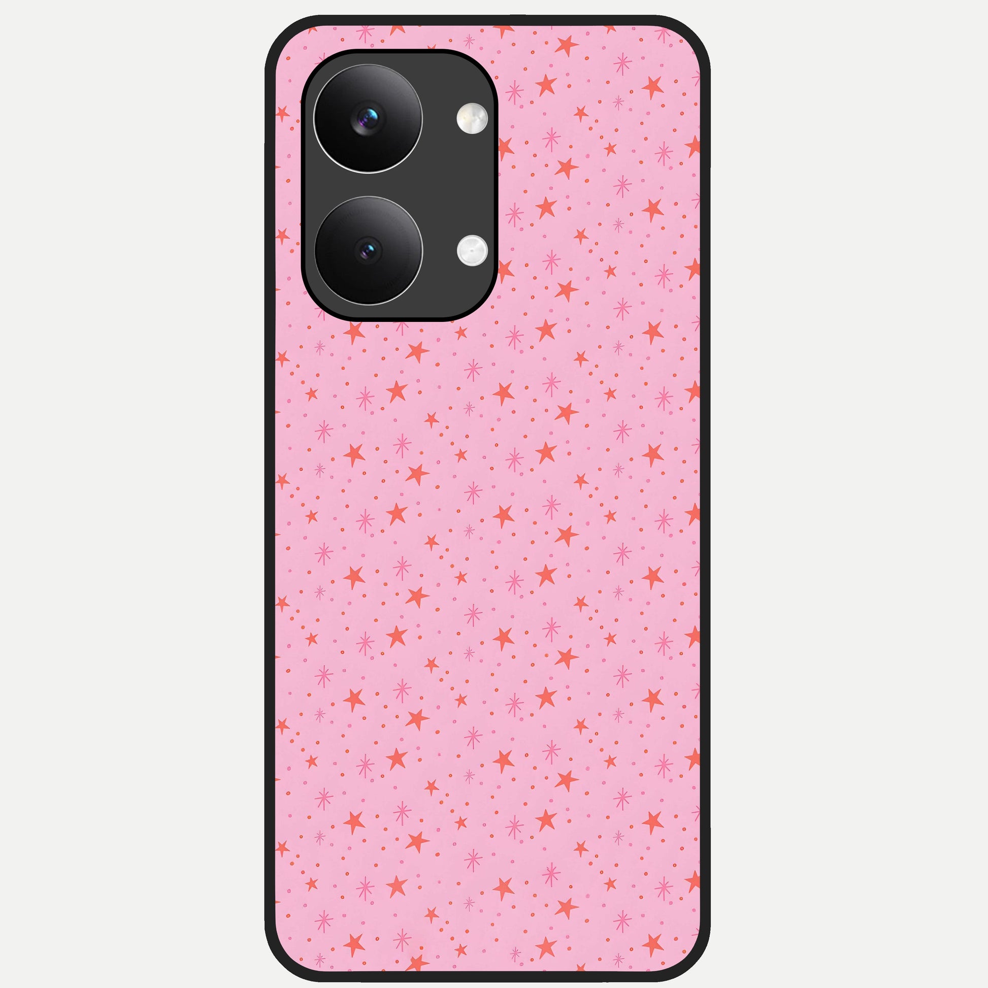  Cosmic Pink Sparkle Glass Case For Poco X8 Pro Max back cover – full design glossy printed glass finish