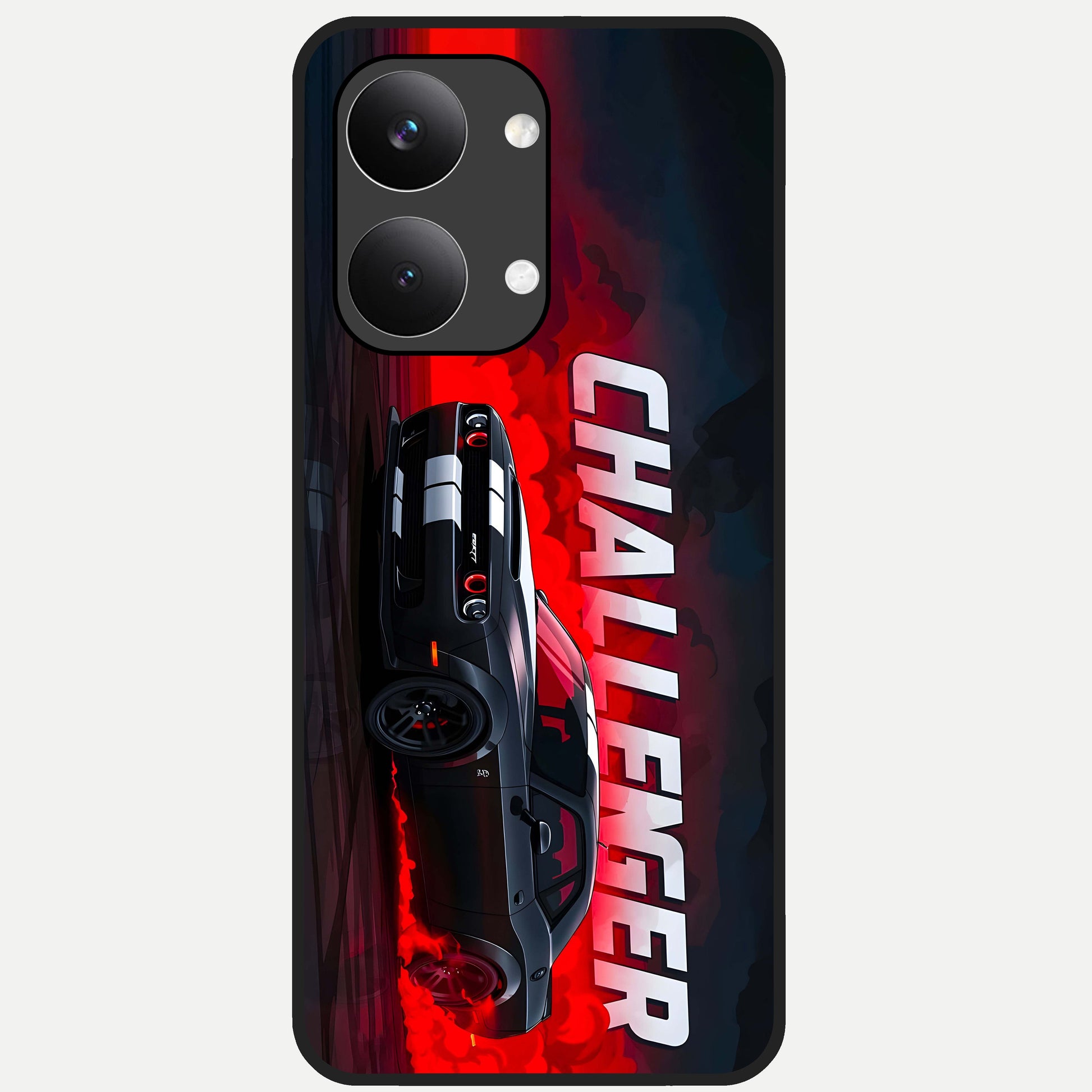  Crimson Challenger Fury Glass Case For Poco X8 Pro Max back cover – full design glossy printed glass finish