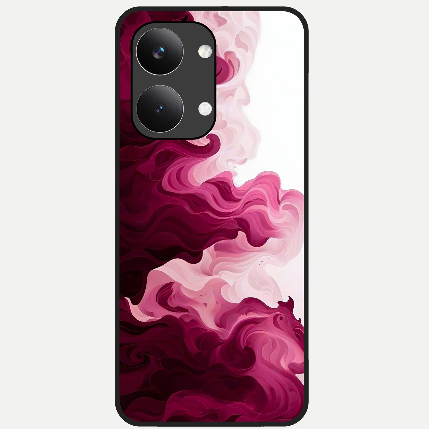  Crimson Wave Flow Glass Case For Poco X8 Pro Max back cover – full design glossy printed glass finish