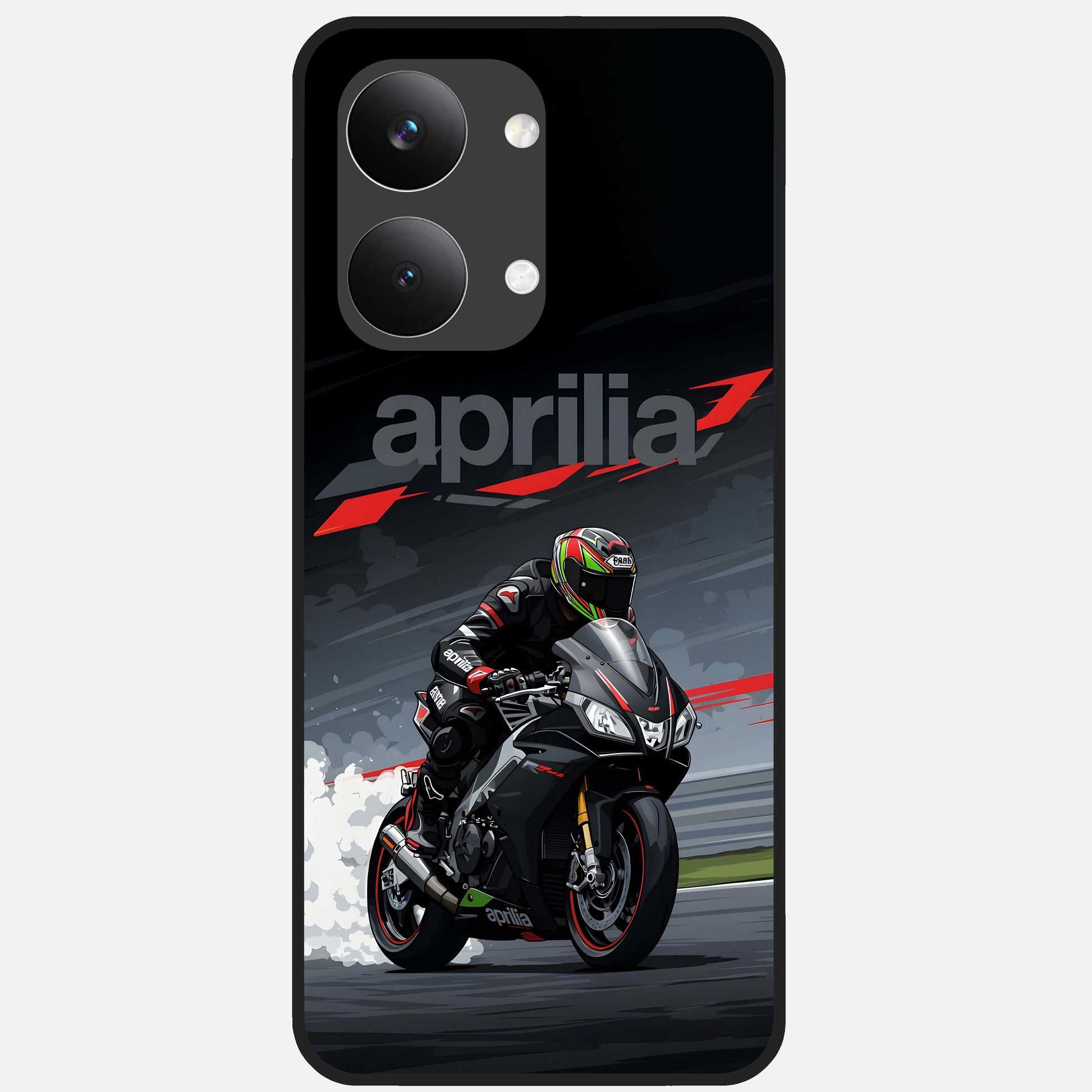  Dark Aprilla Glass Case For Poco X8 Pro Max back cover – full design glossy printed glass finish