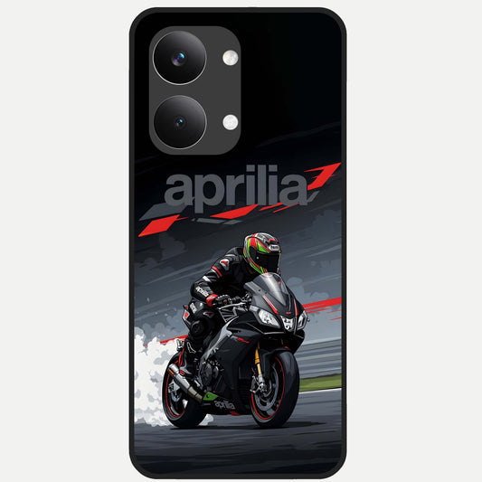  Dark Aprilla Glass Case For Poco X8 Pro Max back cover – full design glossy printed glass finish