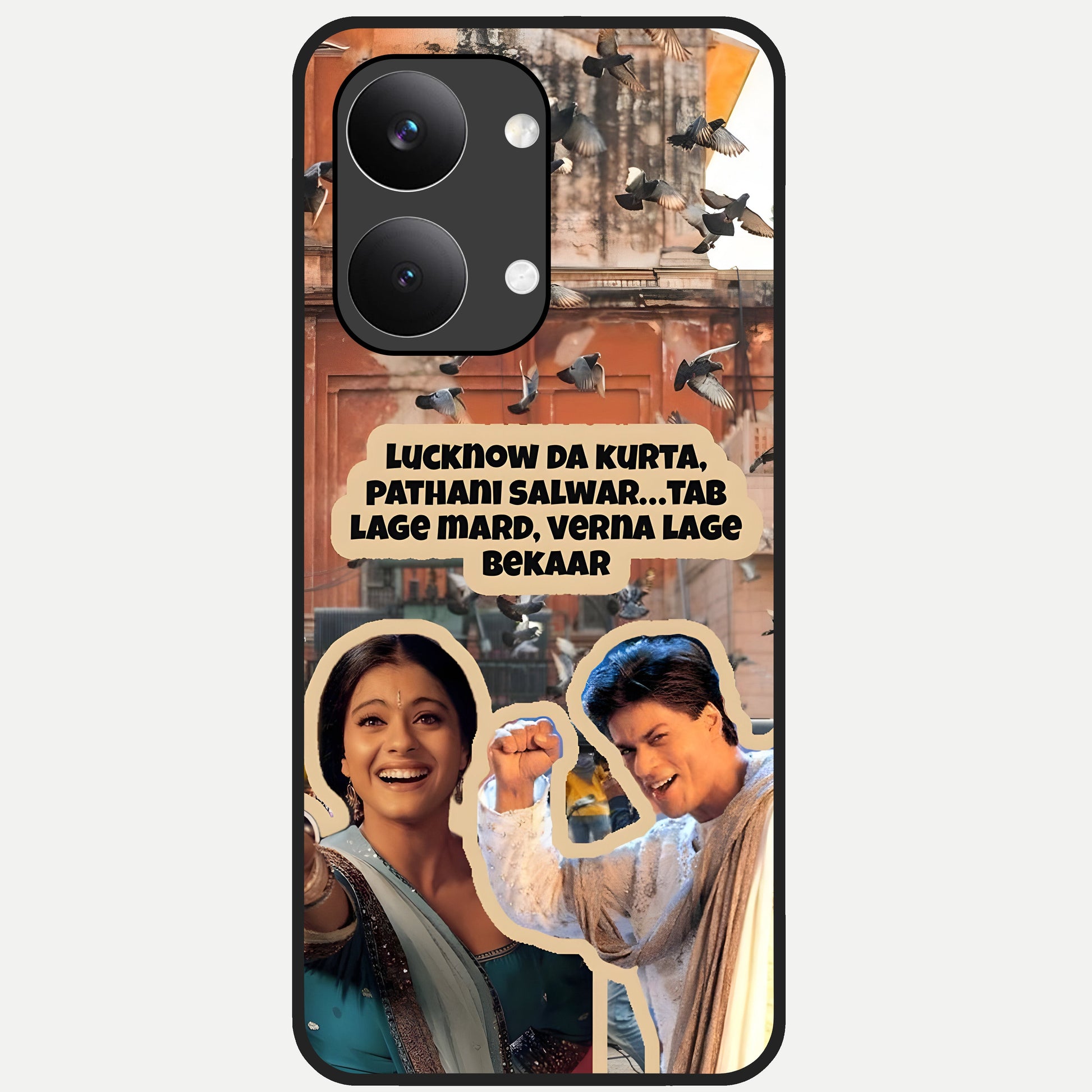  Desi Retro Vibes Glass Case For Poco X8 Pro Max back cover – full design glossy printed glass finish