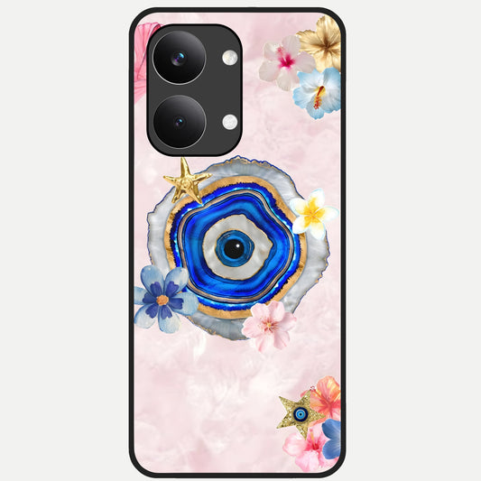  Divine Aura Bloom Glass Case For Poco X8 Pro Max back cover – full design glossy printed glass finish