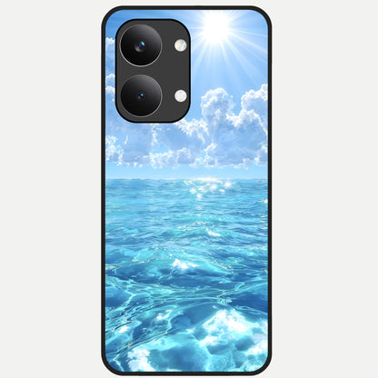 Endless Ocean Horizon Glass Case For Poco X8 Pro Max back cover – full design glossy printed glass finish