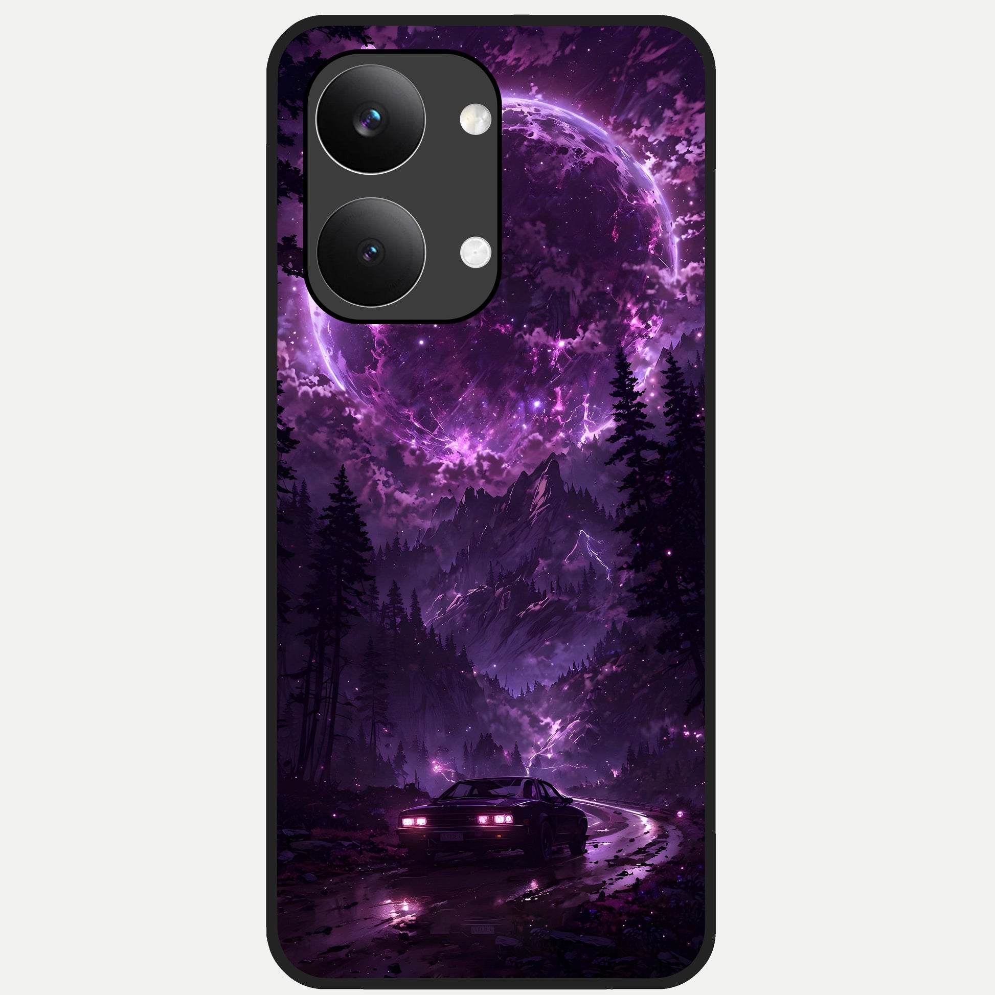  Eternal Cosmic Drive Glass Case For Poco X8 Pro Max back cover – full design glossy printed glass finish