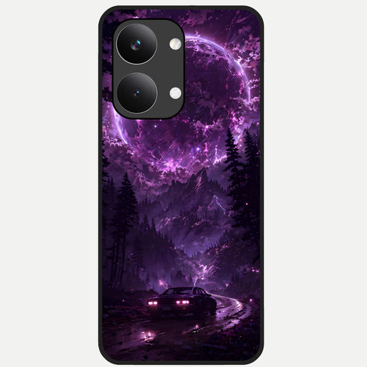  Eternal Cosmic Drive Glass Case For Poco X8 Pro Max back cover – full design glossy printed glass finish