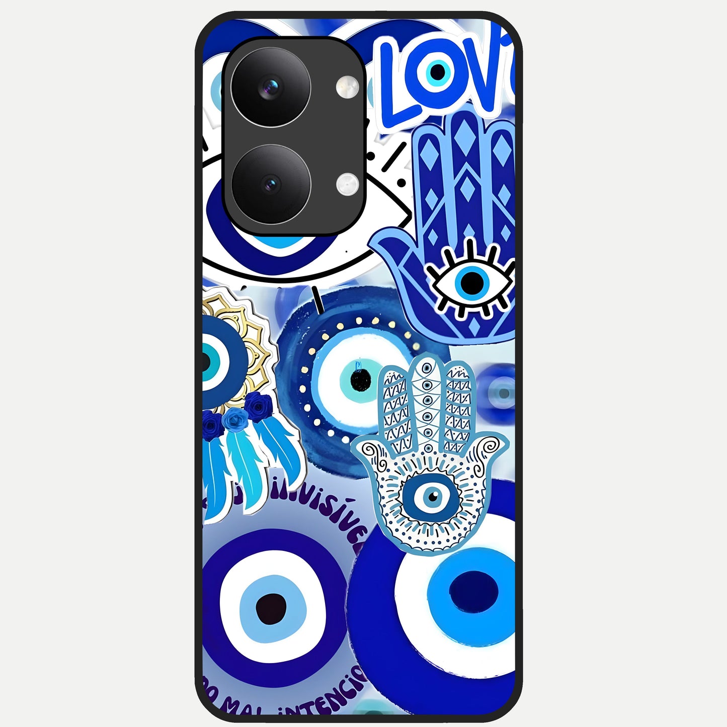  Evil Eyes Dream Glass Case For Poco X8 Pro Max back cover – full design glossy printed glass finish