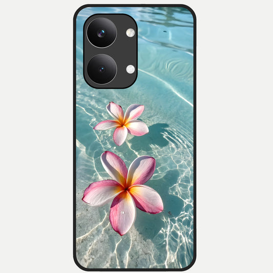  Floating Bloom Bliss Glass Case For Poco X8 Pro Max back cover – full design glossy printed glass finish