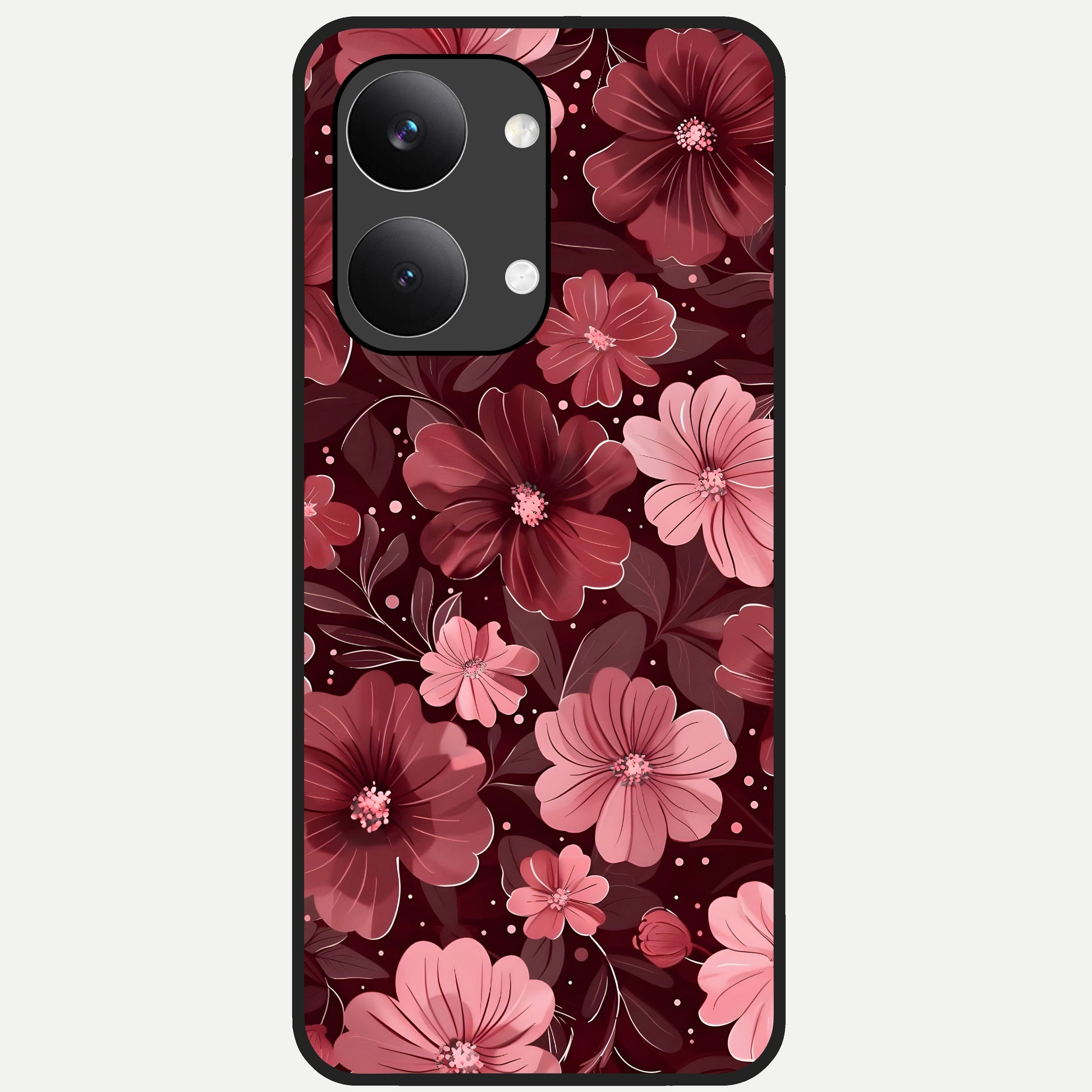  Flower Blush Bloom Glass Case For Poco X8 Pro Max back cover – full design glossy printed glass finish