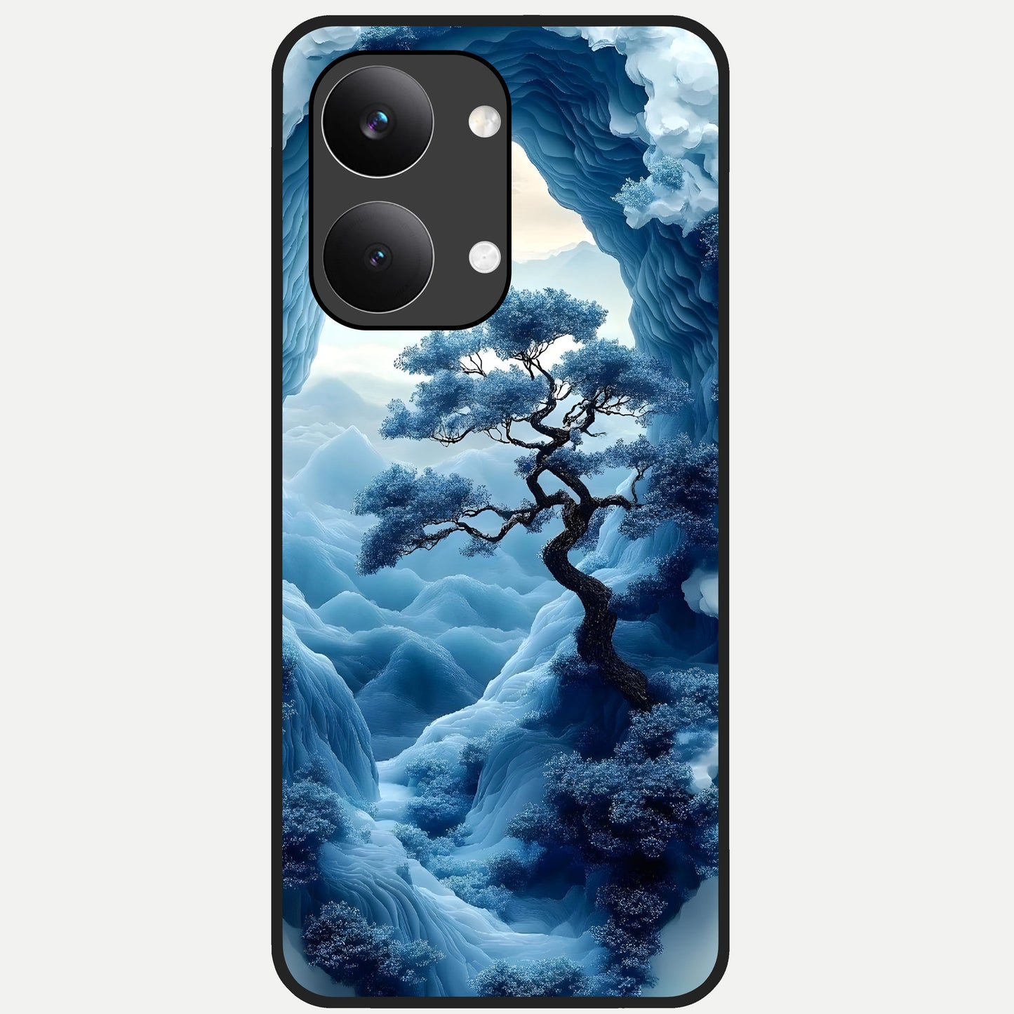  Frozen Serenity Gate Glass Case For Poco X8 Pro Max back cover – full design glossy printed glass finish