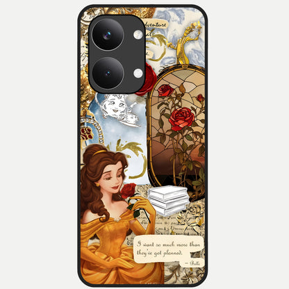  Golden Dream Belle Glass Case For Poco X8 Pro Max back cover – full design glossy printed glass finish