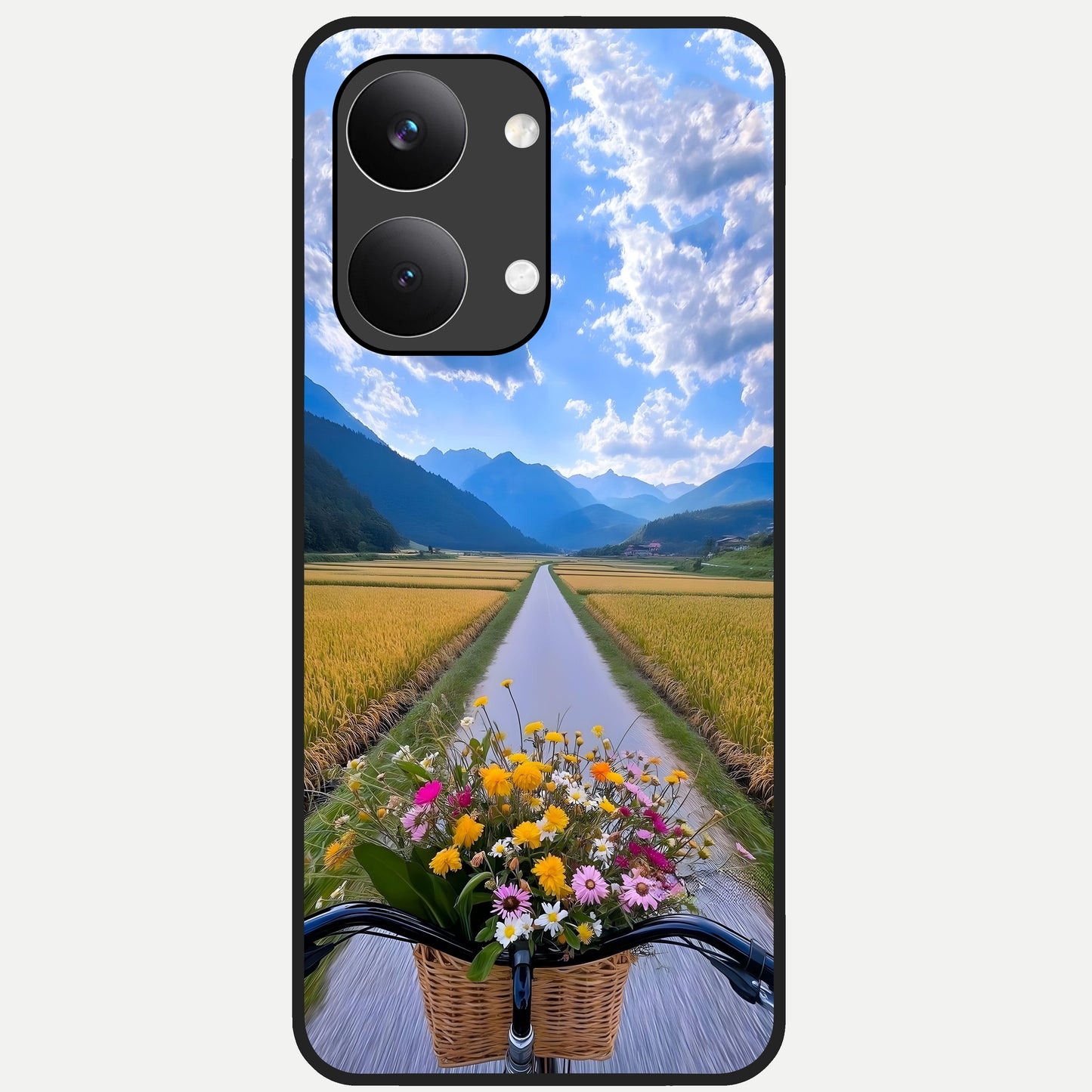  Golden Field Journey Glass Case For Poco X8 Pro Max back cover – full design glossy printed glass finish