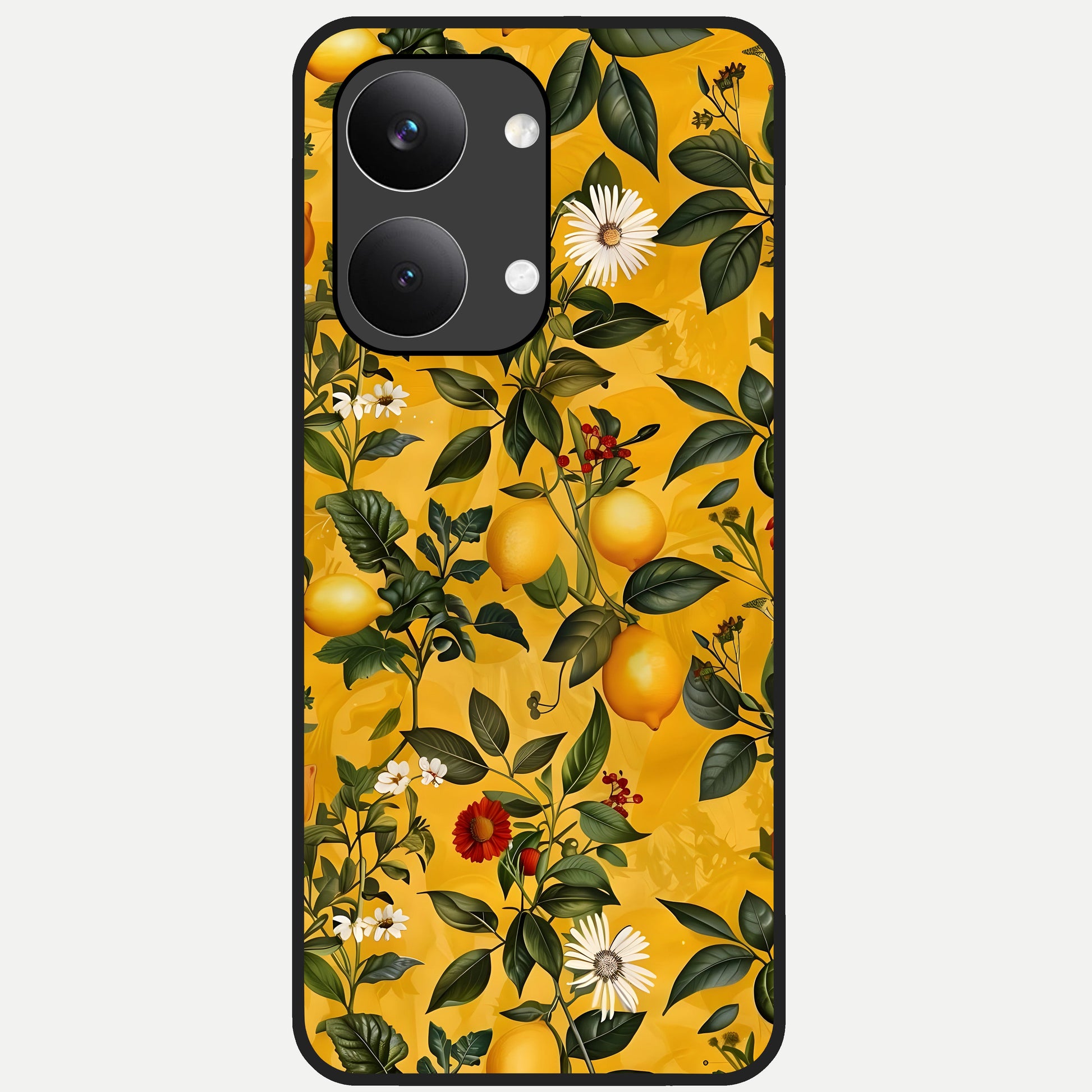  Golden Lemon Field Glass Case For Poco X8 Pro Max back cover – full design glossy printed glass finish