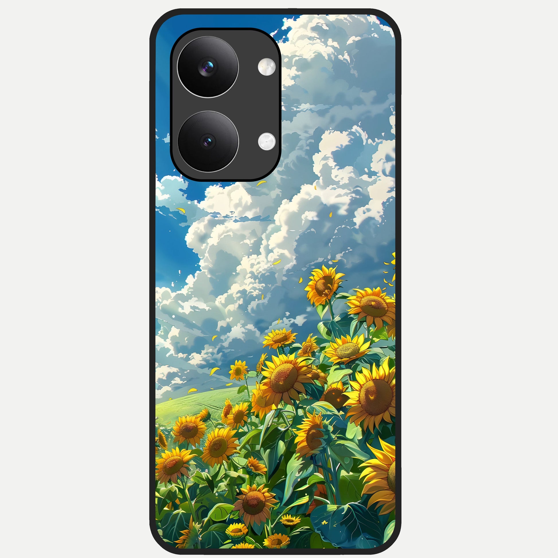  Golden Sun Glory Glass Case For Poco X8 Pro Max back cover – full design glossy printed glass finish