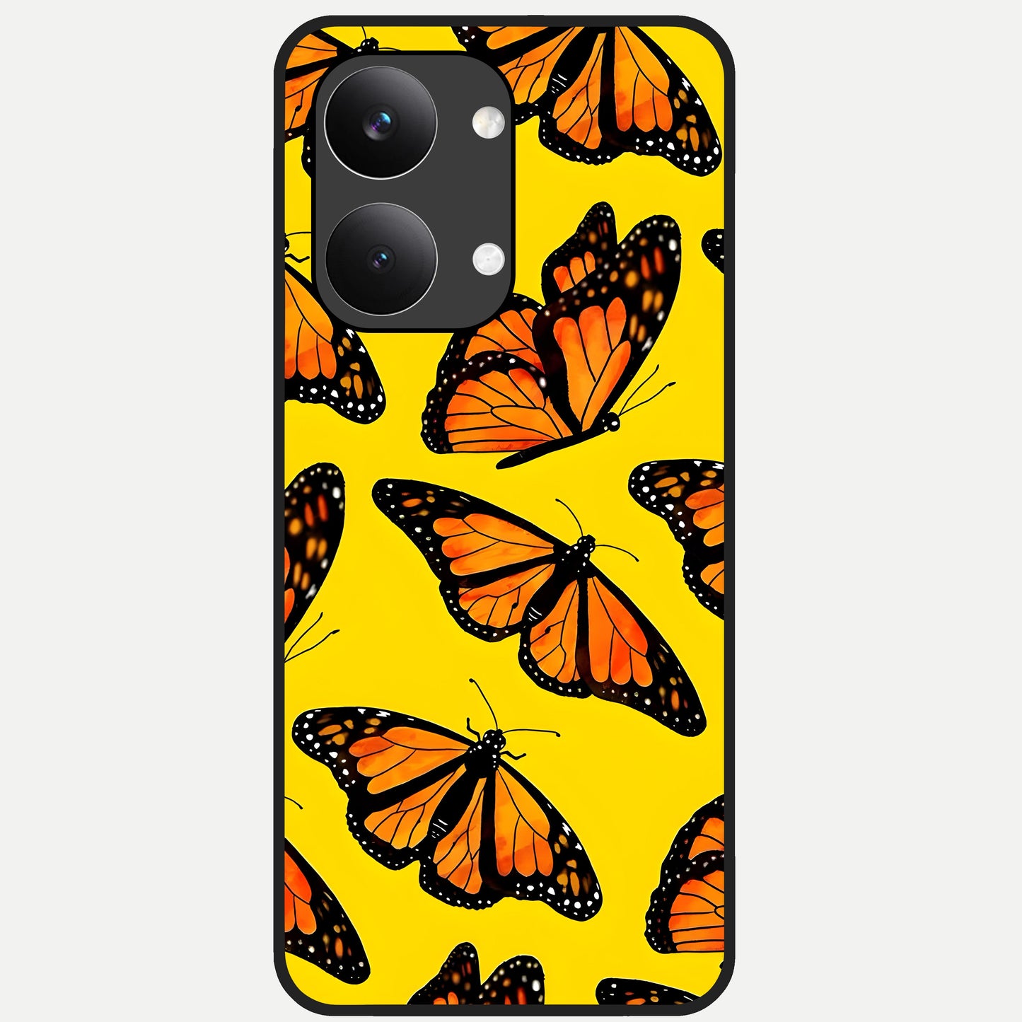  Golden Wing Flight Glass Case For Poco X8 Pro Max back cover – full design glossy printed glass finish
