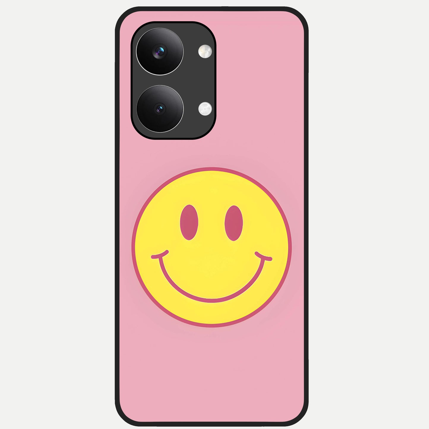  Happy Pink Mood Glass Case For Poco X8 Pro Max back cover – full design glossy printed glass finish
