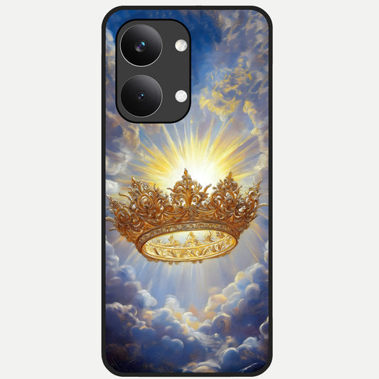  Heavenly Crown Light Glass Case For Poco X8 Pro Max back cover – full design glossy printed glass finish