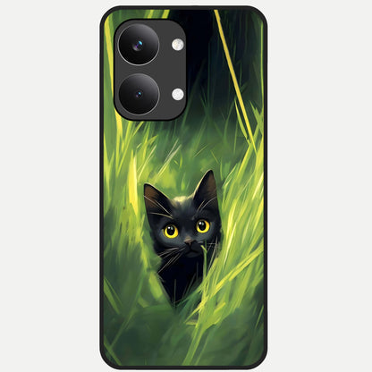  Hidden Cat Whisper Glass Case For Poco X8 Pro Max back cover – full design glossy printed glass finish