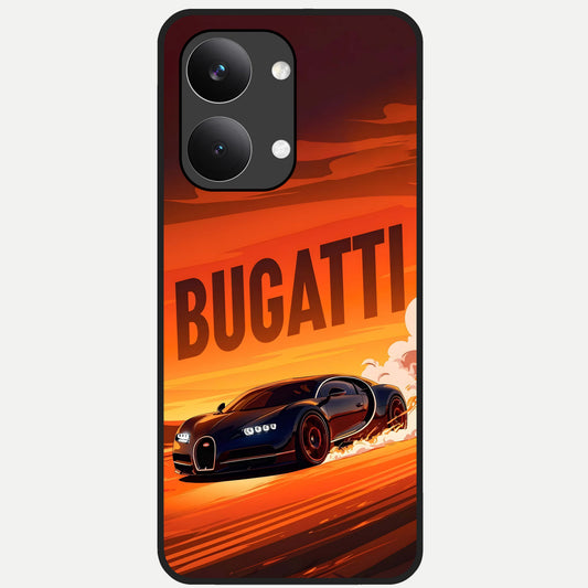  Inferno Bugatti Storm Glass Case For Poco X8 Pro Max back cover – full design glossy printed glass finish
