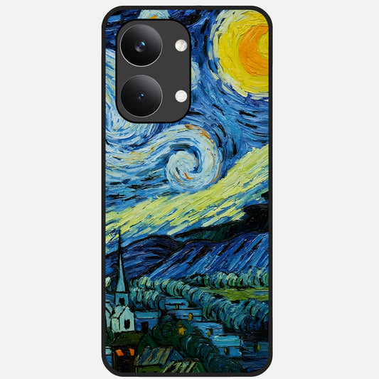  Inspired Van Gogh Art Glass Case For Poco X8 Pro Max back cover – full design glossy printed glass finish