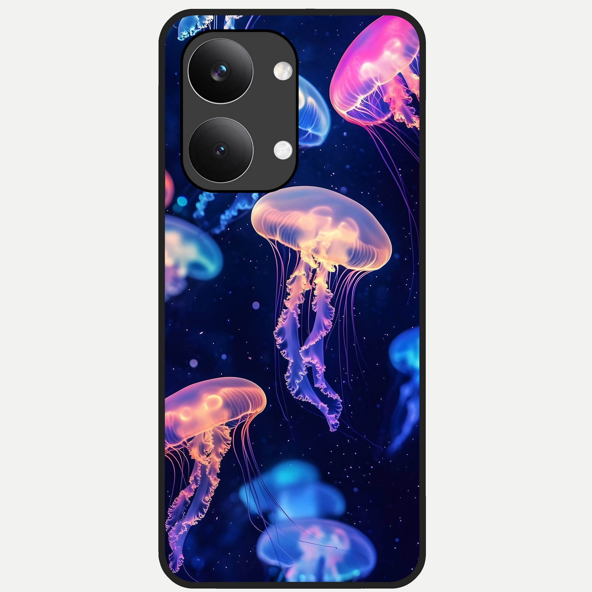  Jellyfish Pattern Glass Case For Poco X8 Pro Max back cover – full design glossy printed glass finish