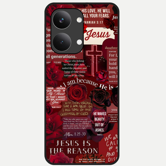  Jesus Love Heals Glass Case For Poco X8 Pro Max back cover – full design glossy printed glass finish