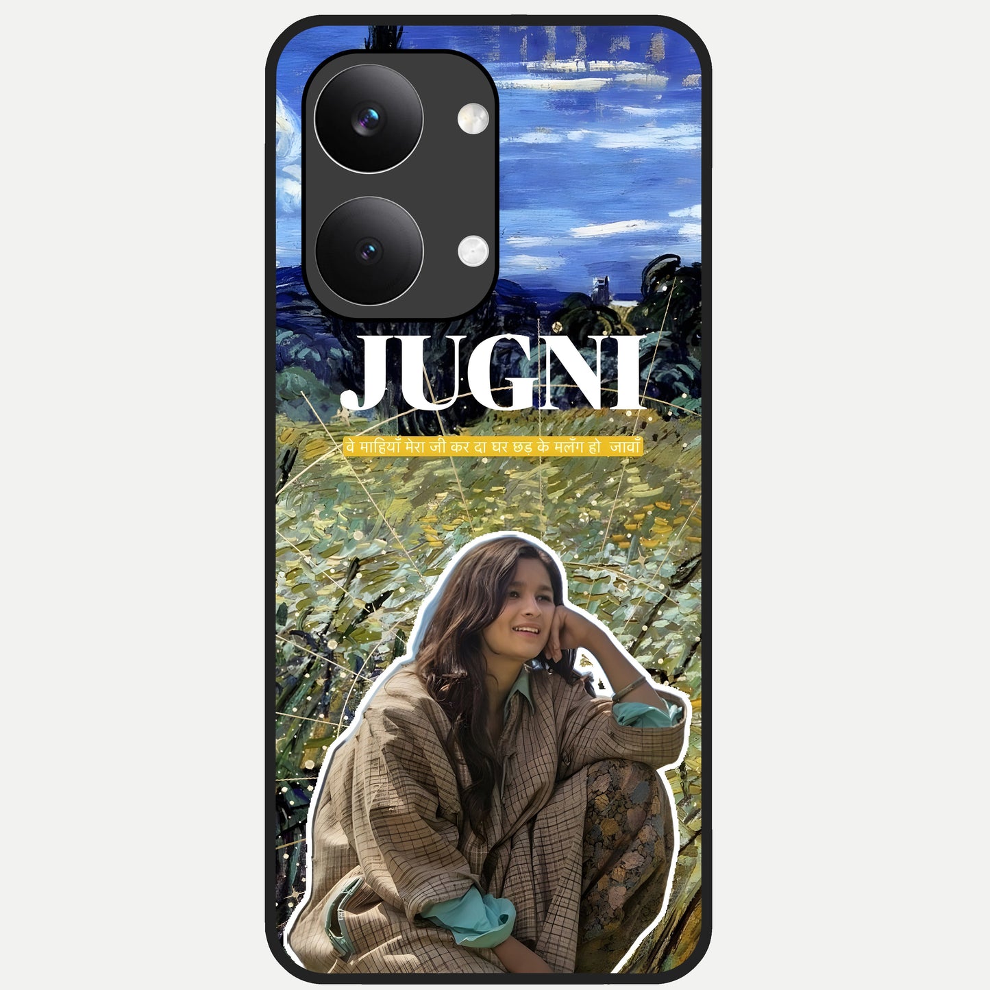  Jugni Soul Vibes Glass Case For Poco X8 Pro Max back cover – full design glossy printed glass finish