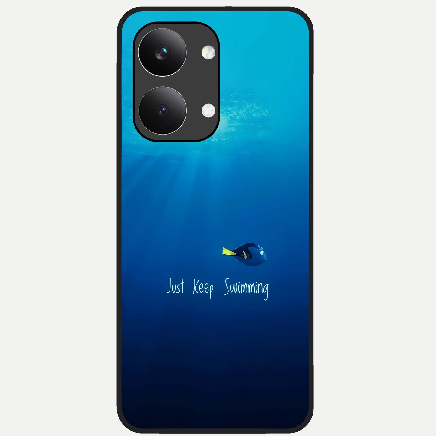  Just Keep Swimming Glass Case For Poco X8 Pro Max back cover – full design glossy printed glass finish