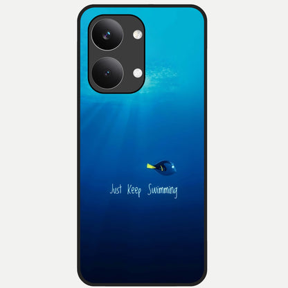  Just Keep Swimming Glass Case For Poco X8 Pro Max back cover – full design glossy printed glass finish
