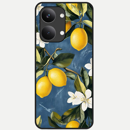  Lemon Dream Garden Glass Case For Poco X8 Pro Max back cover – full design glossy printed glass finish