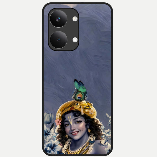  Lord Krishna Glass Case For Poco X8 Pro Max back cover – full design glossy printed glass finish