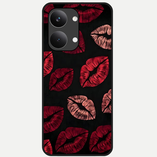  Midnight Kiss Love Glass Case For Poco X8 Pro Max back cover – full design glossy printed glass finish