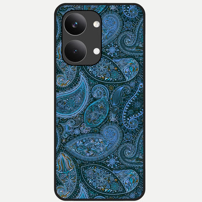  Midnight Paisley Glow Glass Case For Poco X8 Pro Max back cover – full design glossy printed glass finish