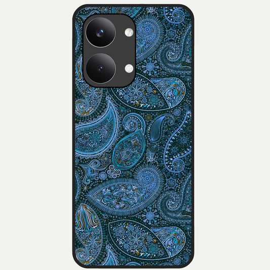  Midnight Paisley Glow Glass Case For Poco X8 Pro Max back cover – full design glossy printed glass finish