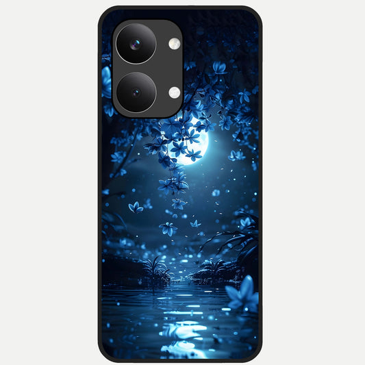  Moonlight Petal Dream Glass Case For Poco X8 Pro Max back cover – full design glossy printed glass finish