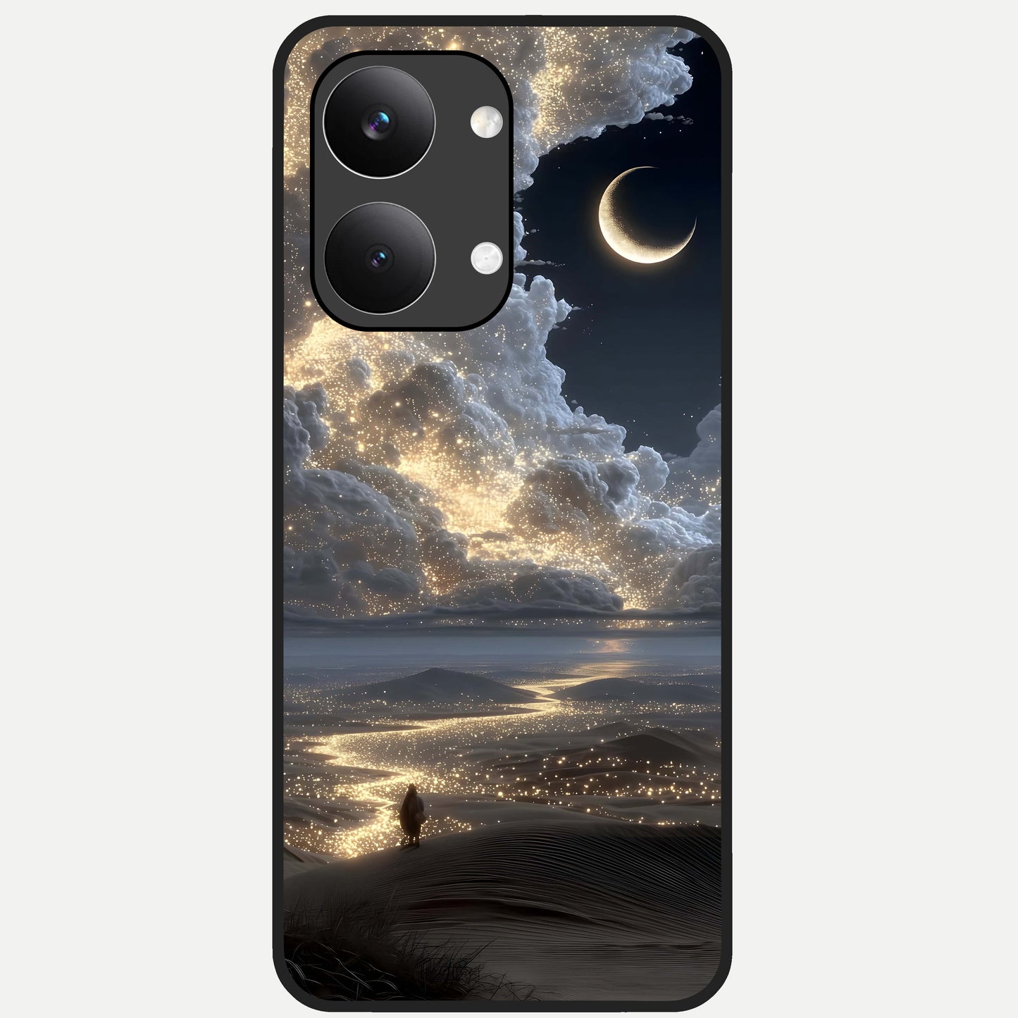  Moonlight Spark Path Glass Case For Poco X8 Pro Max back cover – full design glossy printed glass finish