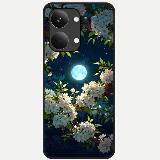  Moonlit Blossom Dream Glass Case For Poco X8 Pro Max back cover – full design glossy printed glass finish