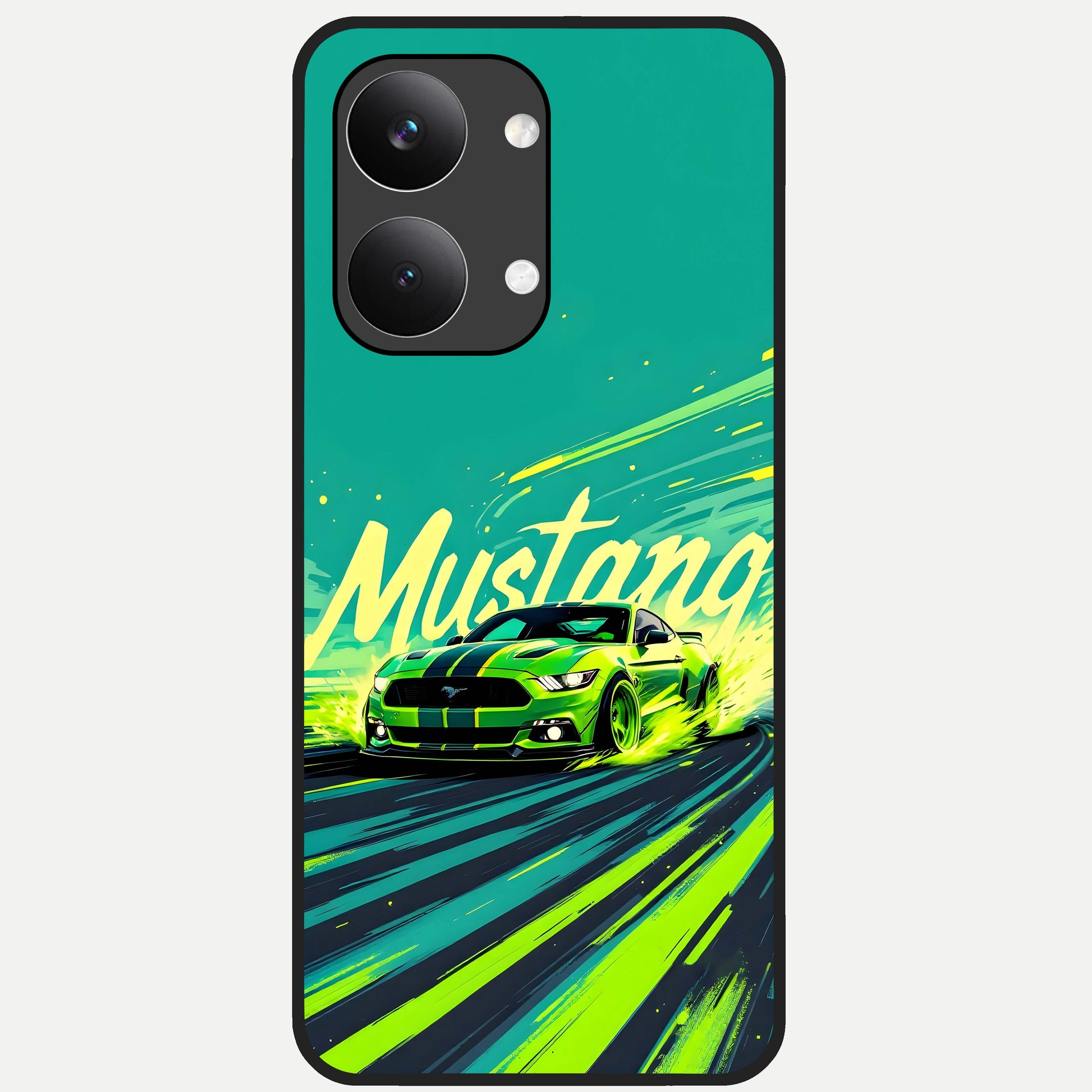  Mustang Bang Glass Case For Poco X8 Pro Max back cover – full design glossy printed glass finish